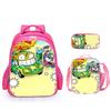 Super Zings Burden Reduction Lightweight School Bag + Meal Bag + Pencil Case Cartoon Printing Pattern - Three-Piece Straight Set