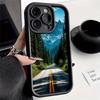 Highway Mountain and Forest Scenery Phone Case Suitable for iPhone 17 16 15 14 13 12 11 Pro/Max/Plus Anti Drop and Anti Shock