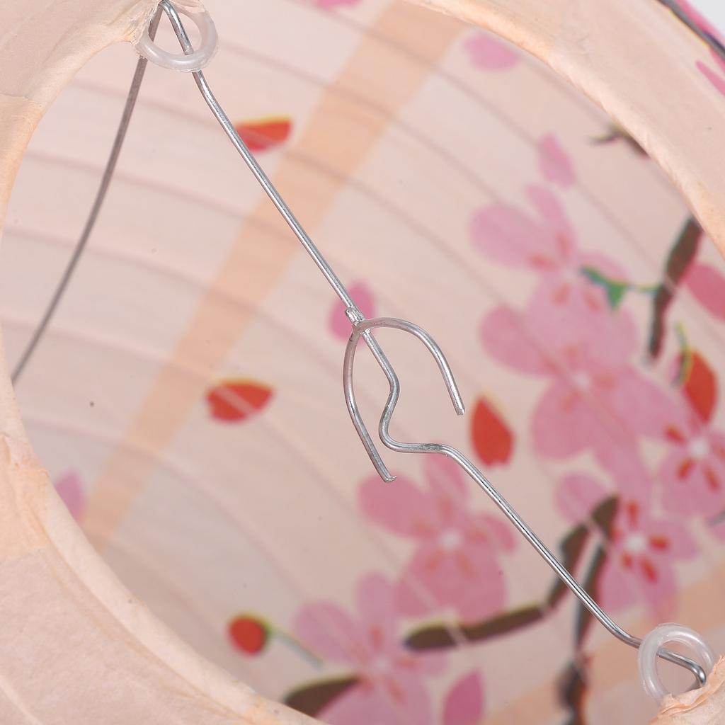 Peach Blossom Japanese Paper Lanterns Cute Pink Hanging Indoor Garden Decorative Festive Party New Year Lantern Outdoor