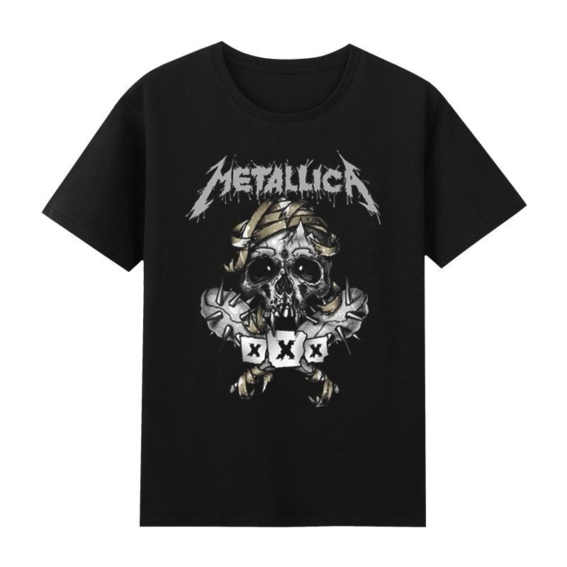 American Heavy Metal Band Metallica Album Poster Graphic Print Tshirts Men Women Crewneck Cotton Tee New Fashion Oversized Tops