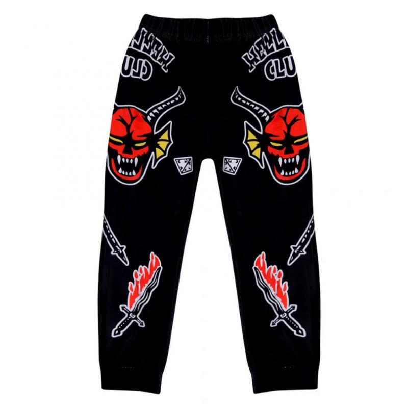 Stranger Things 4 Hellfire Club Dětský Dětský Pyžamový Set Topy s Dlouhým Rukávem Kalhoty Spací Oblečení Domácí Oblečení Outfit