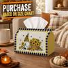 1pc Tissue Box Holder with Rustic Farmhouse Fantasy Design - Gnome Sunflower Pumpkin, Durable Polyester, Ideal for Kitchen, Living Room, Bedroom, Bath
