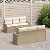 VidaXL Ensemble de Canapés de Jardin de 7 Pièces avec Coussins Beige en Rotin Synthétique 3345591