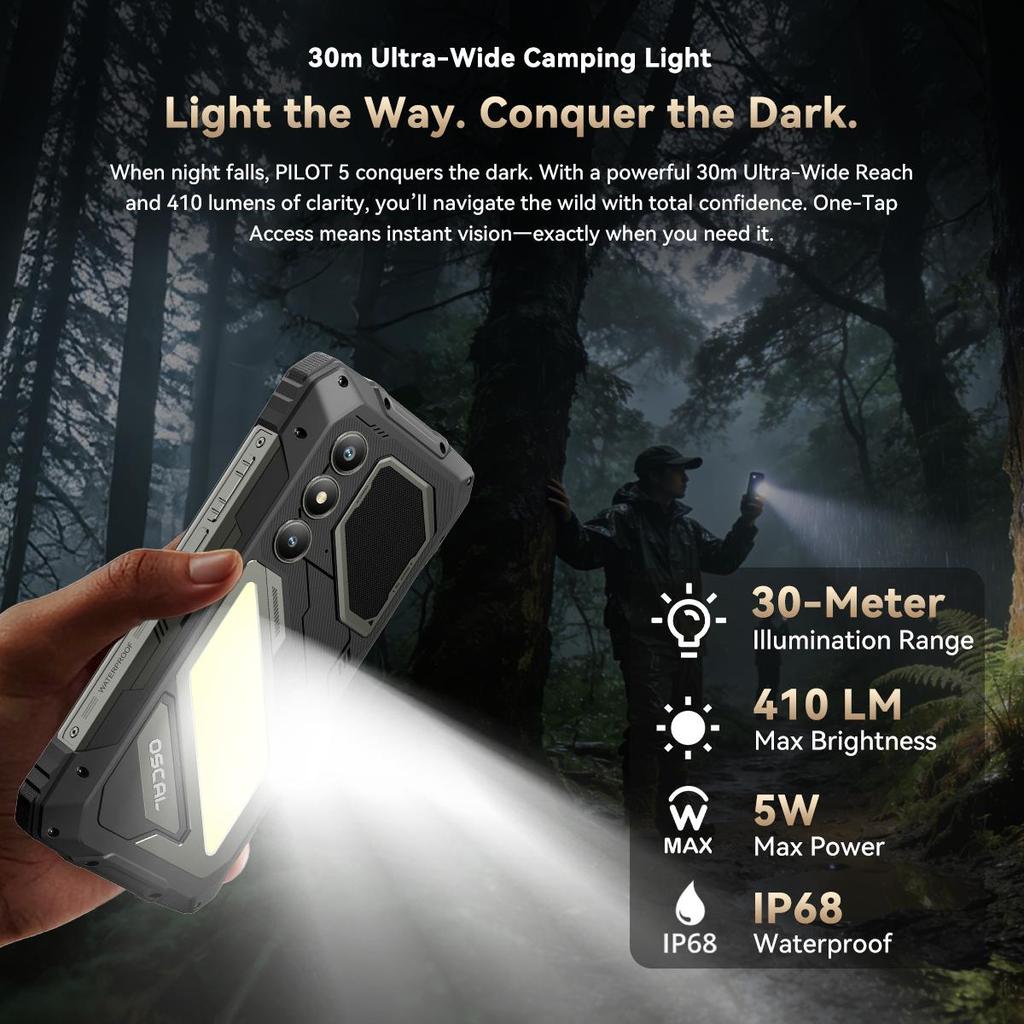 OSCAL PILOT 5 Rugged Mobile 5G Android 16 15000mAh 8GB RAM 256GB ROM Smartphone