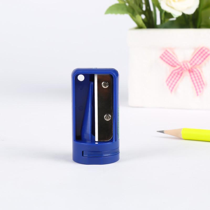 Colorful Multifunctional Woodworking Pencil Sharpener – Portable Single Hole for Student Stationery синий