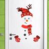 Christmas Stickers Children Cartoon Snowman Refrigerator PVC Window Glass Graffiti Wall Self-adhesive KTY