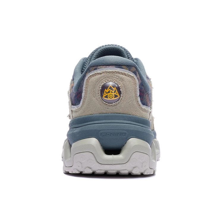 Li Ning Cang Lan Shan Se Trendy Casual Low-Top Running Shoes Men Sneaker Apricot AGLR293-1