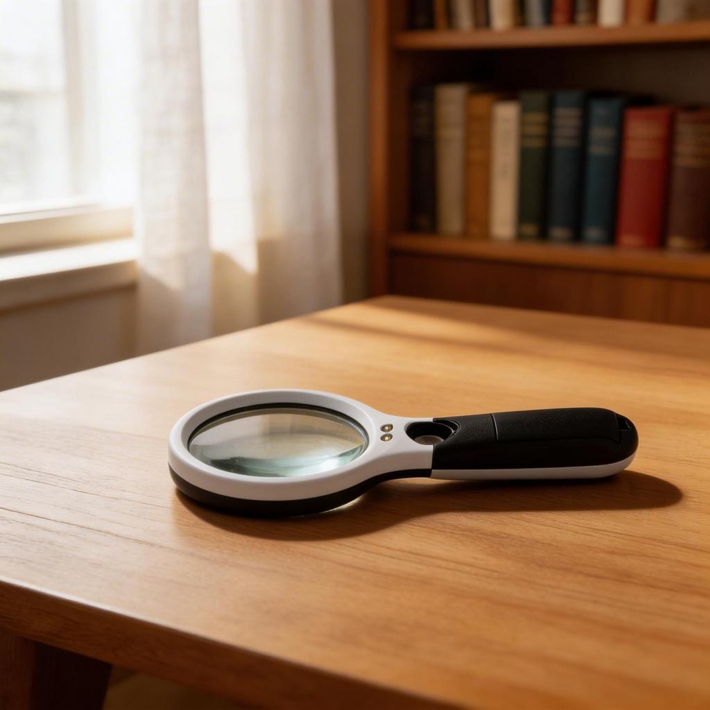 3X Magnification 45X Handheld Loupe LED Magnifying Glass
