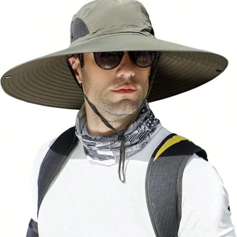 Solar Powered Fan Sun Hat For Outdoor Hiking Camping Mountain Climbing