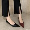 Fashion Naked Luxury Women's Shoes with Soft Leather Fine Heels Pointed Women Low Order Shoes Versatile Commuting Soft Leather Fine Heel