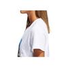 Adidas Logo Print Breathable Round Neck Short Sleeve T-Shirt Women T-Shirts White GN9151