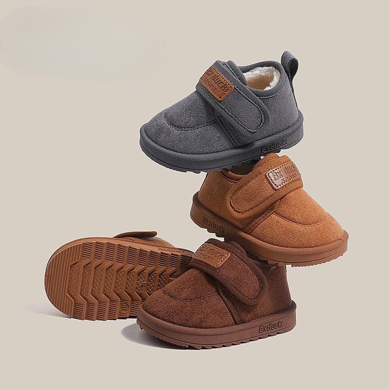 New Style Boys' Fleece Cotton Shoes, Girls' Baby Soft-soled Casual Shoes, Children's Cotton Shoes