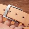 Men's Casual Genuine Leather Pin Buckle Belt - Pure Cowhide for Middle-aged and Young Adults