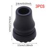Rubber Pad Cap Non-Slip Walking Stick Crutch Cane Bottom Pads Cover Protector Climbing Hiking Trekking Pole Tip Black 16/19/22mm