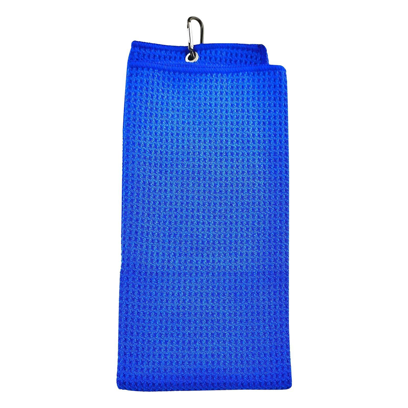 

Рушник для гольфу (60 X 40 см), Абсорбуючий візерунковий гольф-рушник, поміщається в сумки для гольфу, складаний портативний рушник для гольфу з мікрофібри, унісекс, з карабіном One Size синій