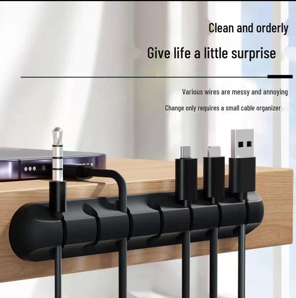 Desktop Cable Storage & Management Organizer Clips