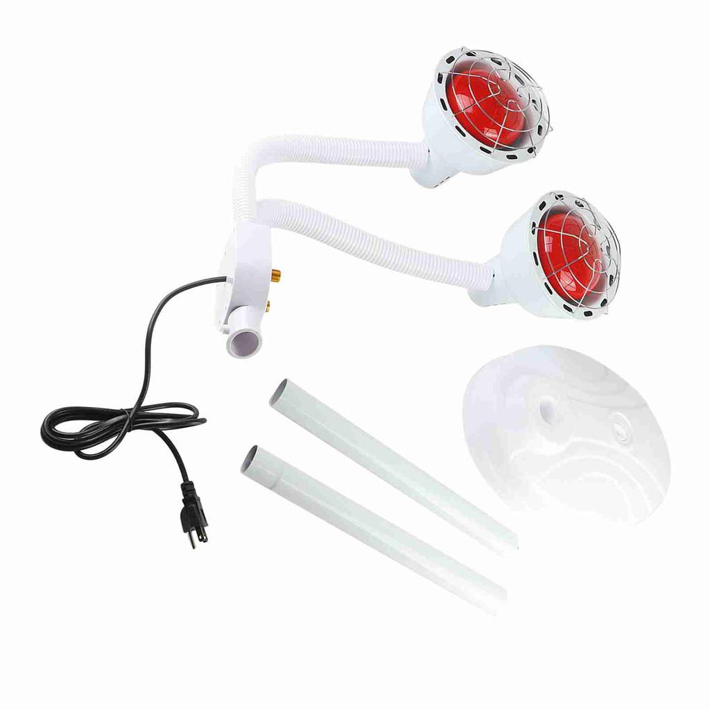 Double Head Adjustable Infrared Light Heating Therapy Floor Stand Beauty Treatment Lamp