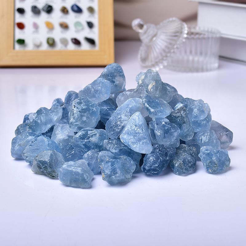 Natural Blue Celestine Kyanite Raw Stone for Aromatherapy and Decorative Handicrafts