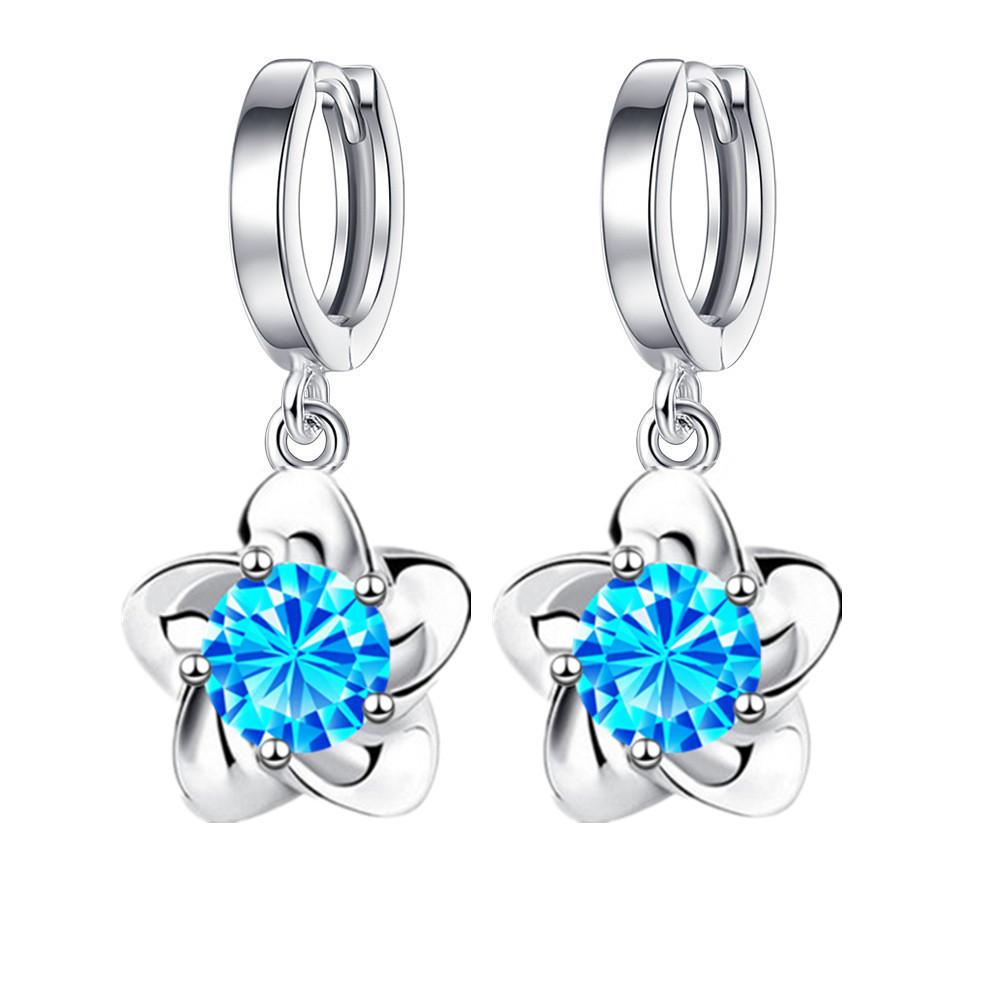 Moissanite Rhinestone Earrings with Plum Blossoms Long Earrings for Women Earrings for Women