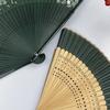 Elegant Chinese Style Folding Fan Flower Tassel Folding Fan Carved Bamboo Folding Fan  Dance Prop