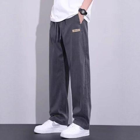 Chaolun Bu Tencel Summer Men's Casual Pants Thin Loose Teen Straight Men's Pants Sports Casual Pants Men's