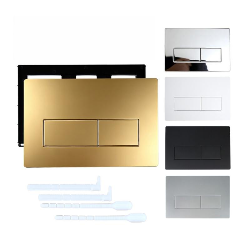 Upgrades Water Tank Button Panel Plastic Construction Easy Installs Strong Bathroom Flush Panel for Bathroom