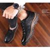 Men Casual Shoes Spring Split Leather Thick Buttom Wear-resistant Shoes