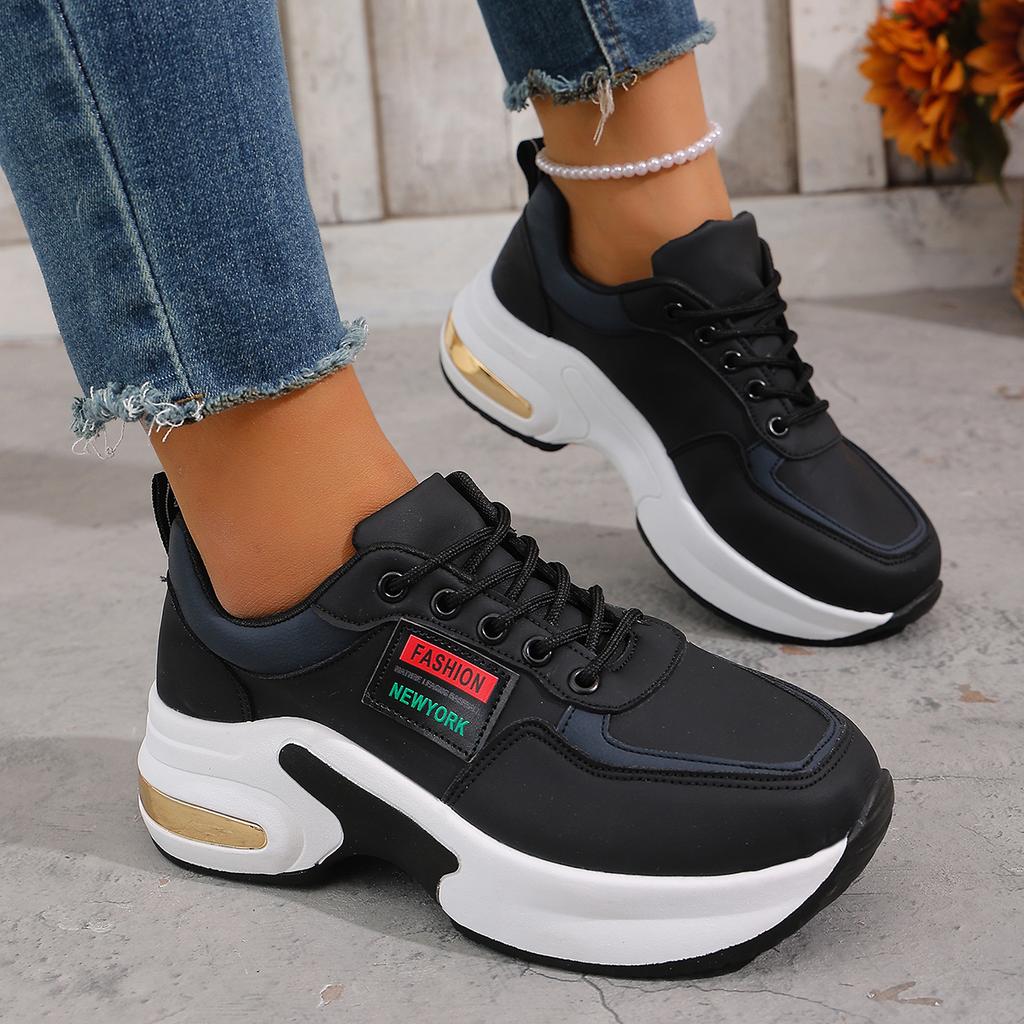 Damen Höherwachsende Sneaker Rutschfeste Laufschuhe für Jogging und Laufen Damen Hochwertige Wasserdichte Schuhe Herbst-Sneaker Bequem