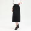 TERRE BLEUE Women's Versatile Slit Midi Skirt
