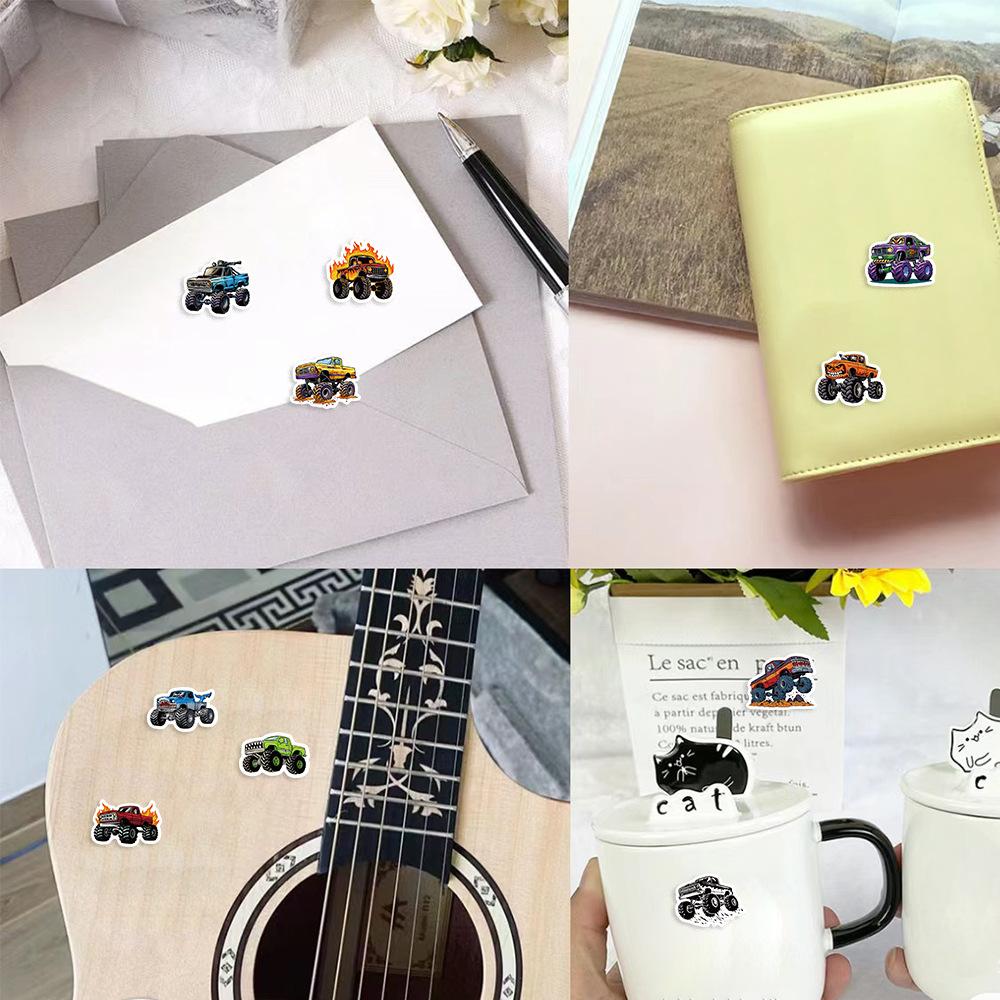 500 Pictures/roll New Tape Off-road Truck Man Account Material Decorative Envelope Seal Sticker Dots
