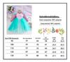 Girls' Mermaid Gem Princess Dress with Fly Sleeves - Long-Sleeved Christmas Party Attire for Autumn and Winter