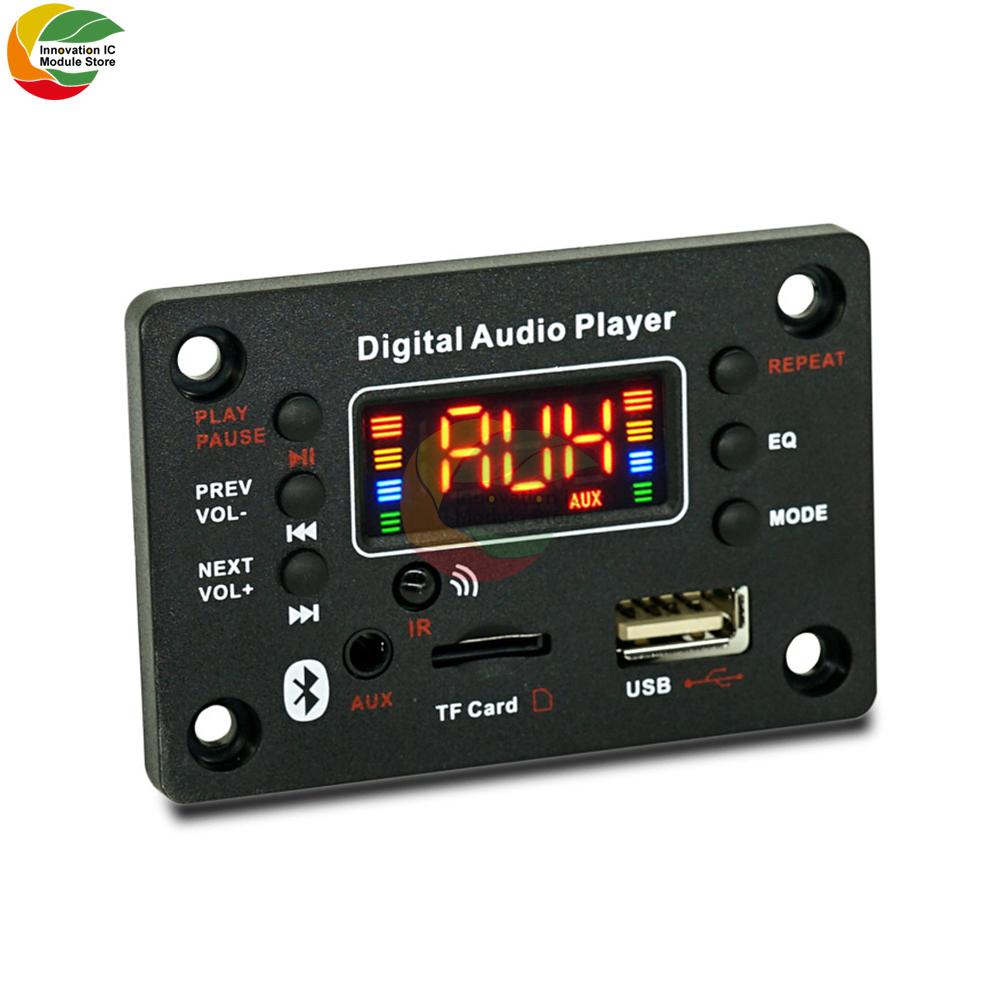 87.5-108.0MHZ DC7-25V Amplifier Board 2*40W Bluetooth 5.0 Car Mp3 Players Support For Recording and FM USB SD Audio Decode Board