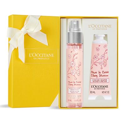 L’Occitane Cherry Blossom Mist 50ml + Hand Cream 30ml Set, 1 Set