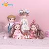 17Cm Mini Doll 13 Movable Joint Doll With 3D Big Eyes Diy Toy Doll With Clothes Dress Up 1/12 Fashion Doll Children Girls Gift