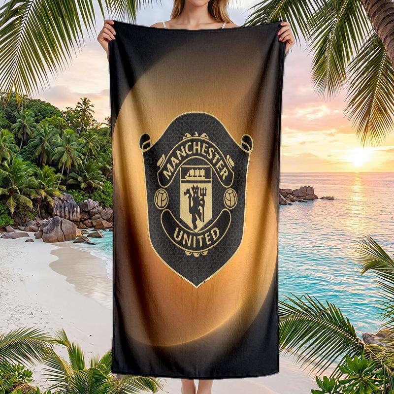 Telo da Spiaggia Asciugatura Rapida Manchester United FC Stampa Microfibra Assorbente Portatile da Viaggio per Nuoto