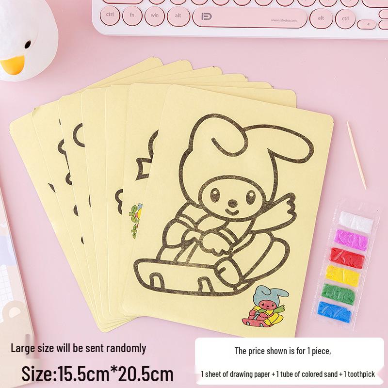Creative DIY Sand Painting Kit for Kids - Cartoon Themed Puzzle Gift for Boys and Girls