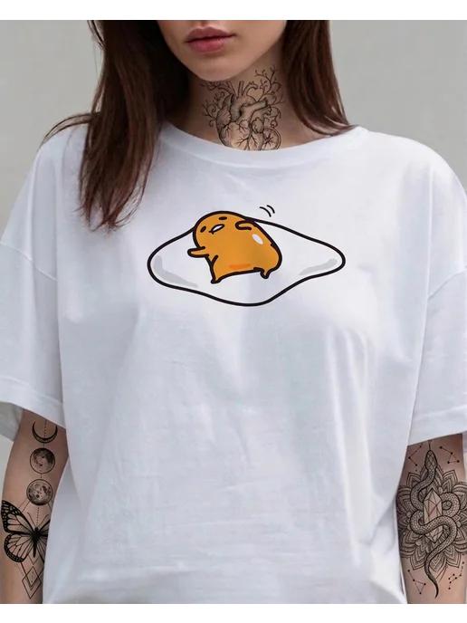 Breakfast T-shirt. Y2K summer print M