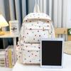 Damen Rucksack mit Punktmuster Campus Klein Floral Studenten Schultasche Leichtgewichtiger Reiserucksack