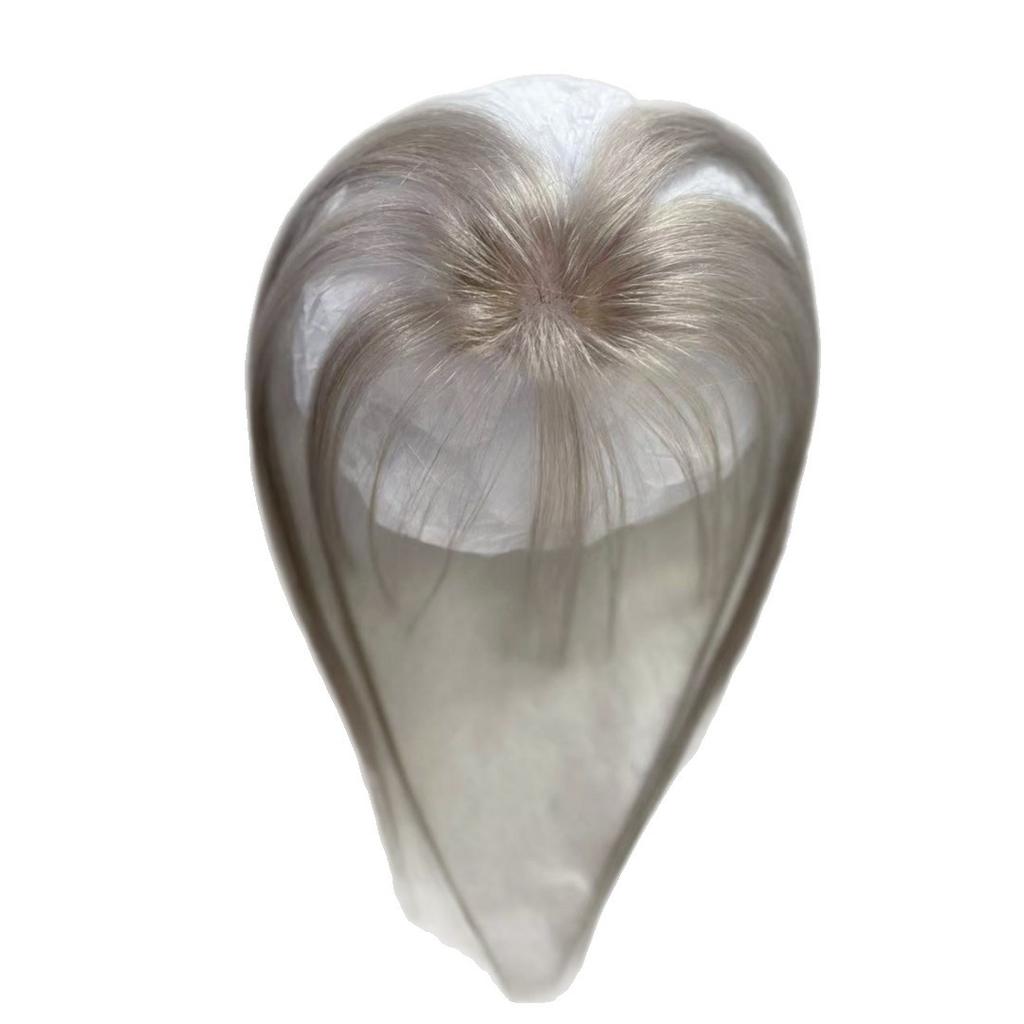 Bangs Wig Top Head Reissue Additional Volume High Cranial Top Female Natural Hand Woven Straight Cross-border Lightweight
