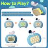 Pop Quick Push Bubbles Game Fidget Toys Handheld Games For Kids Adult Anti Stress Sensory Toys Funny Light-Up Whac-A-Mole Game