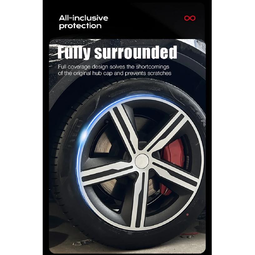 YIKUN 4PCS 19 Inch Wheel Cover for Tesla Model Y Juniper 2025 Performance Full Rims Car Accessories Crossflow Wheels Hubcap caps