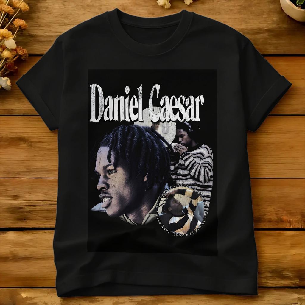 Oversized T Shirt Beach Daniel Caesar Vintage Hipster Tshirts Pure Cotton Tee Shirt For Unisex Y2k Classic Short Sleeve Tees