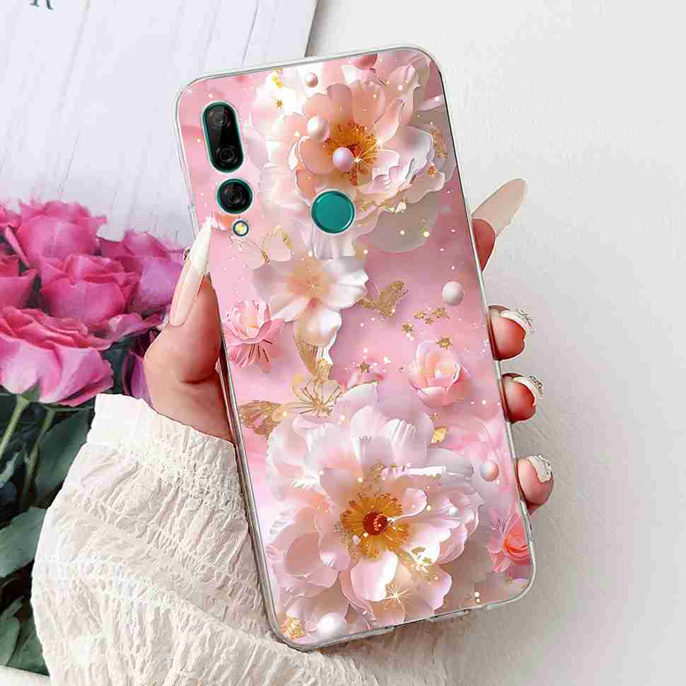 For Huawei Y9 Prime 2019 6.59" Case Cute Balloon Girl Flower Soft Silicone TPU Cover For Huawei Y9Prime 2019 STK-L21 Phone Shell