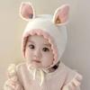 Rabbit Ears Baby Knit Hat Warm Baby Knitted Hats Cute Baby Ear Protection Hat  Autumn Winter