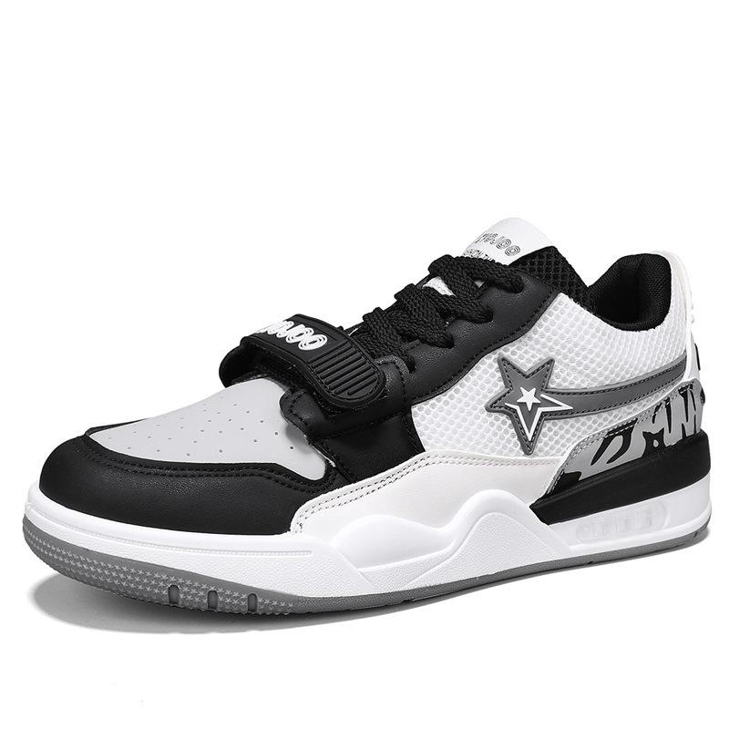 

2024 summer new low-top skateboard shoes for boys and girls, small white shoes, live broadcast sports mesh breathable couple shoes 44