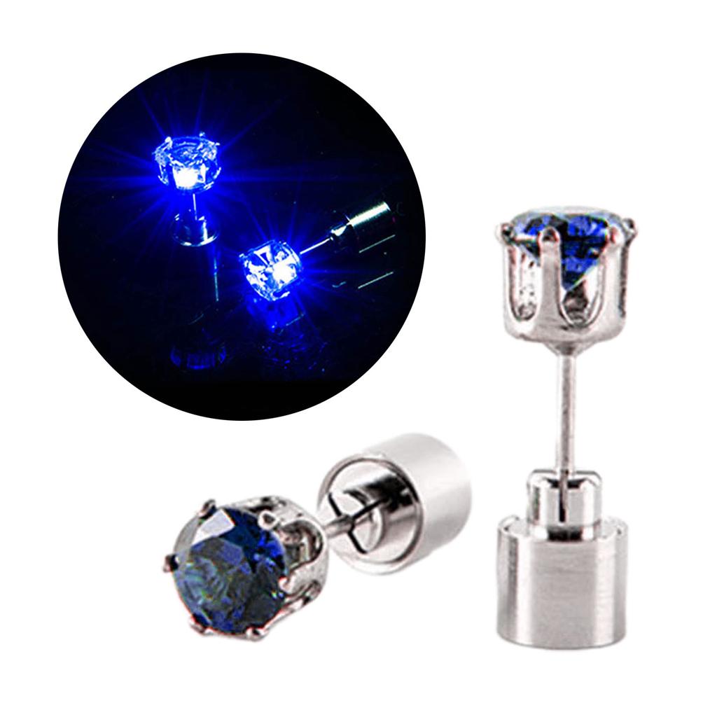 Harajuku Earring Light up Sexy Ear Jewelry Evening Dress Livehouse Club Flashing Glowing Rhinestones Chain Crystal