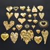 Fashion Love Charm Gold Color Stainless Steel Heart Pendants For Jewelry Making Supplies Punk Girl Accessories DIY Necklace Bulk