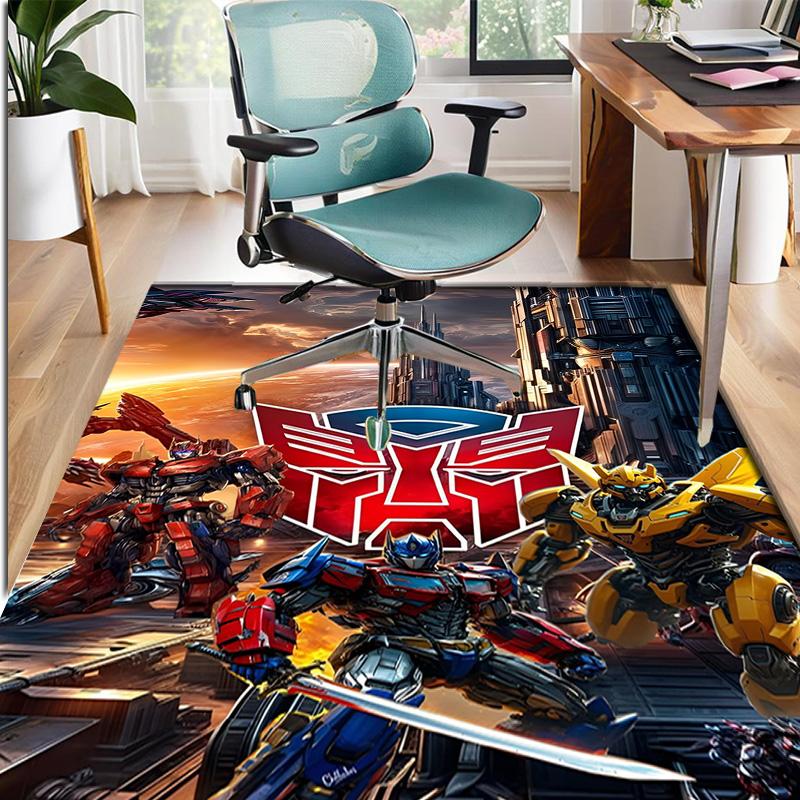 Transformers Pattern Rug, Indoor/Outdoor Mat, for Picnic, Gameroom, Bedroom, Office, Living Room, Home Decor Carpet, Birthday Gift