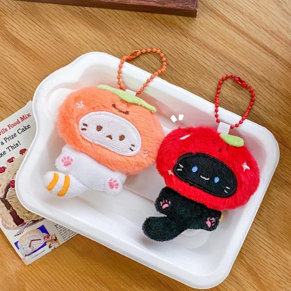 Non-Toxic Cute Plush Kitten Keychain Pendant Versatile Backpack Pendant Creative Cat Doll Pendant Bag Trinket Cartoon Children Gift