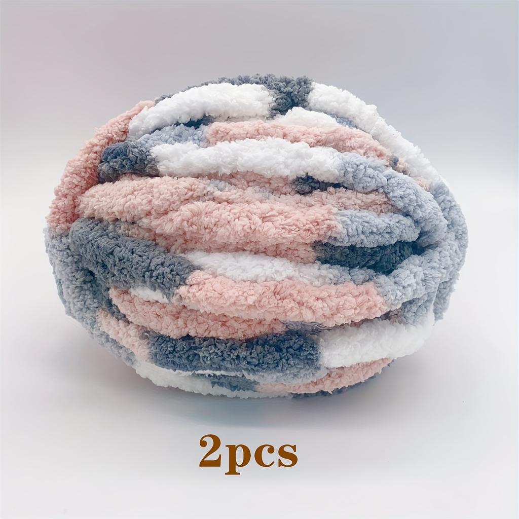 2 Pieces of Super Bulky, Extra Thick, Soft & Durable Polyester Yarn for Hand Pet Nests & Knitting Accessories  Machine Washable